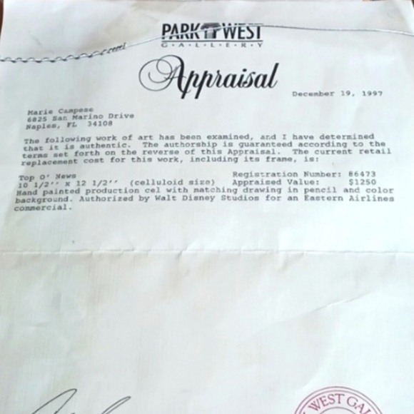 Disney hand painted production cell with matching pencil drawing,Eastern Airline - Picture 13 of 16